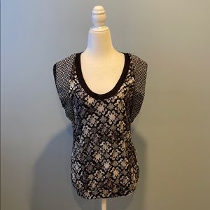 Anthropologie One September contrast trim top